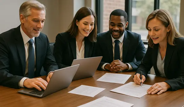 a group of lawyers in a meeting from Lemon Law Attorney San Antonio in San Antonio, TX - gmc lemon law