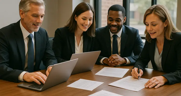 a group of lawyers in a meeting from Lemon Law Attorney San Antonio in San Antonio, TX - gmc lemon law