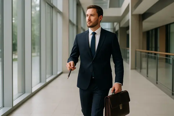 a lawyer walking in a hall with a briefcase from Lemon Law Attorney San Antonio in Kirby, TX - Kirby TX