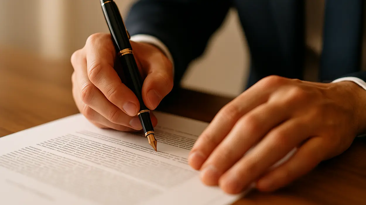 a lawyer using a pen to highlight a document from Lemon Law Attorney San Antonio in San Antonio, TX - nissan lemon law